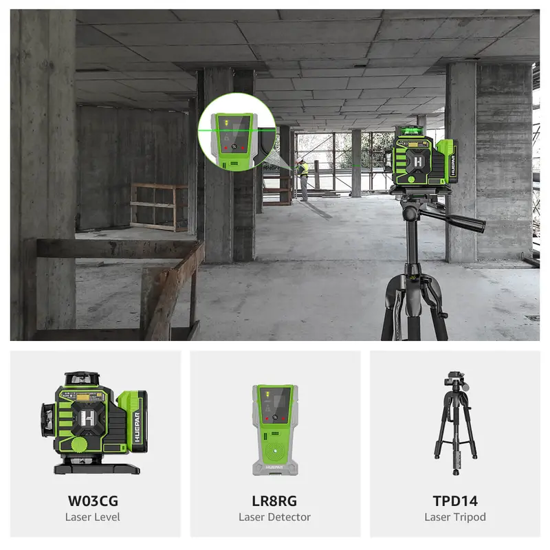 Huepar W03Cg Versatile Laser Level Kit 1