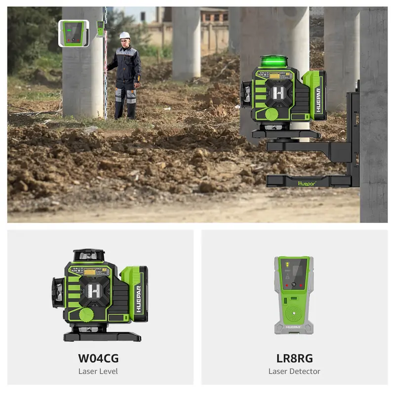 Huepar W04Cg Starter Laser Level Kit 1