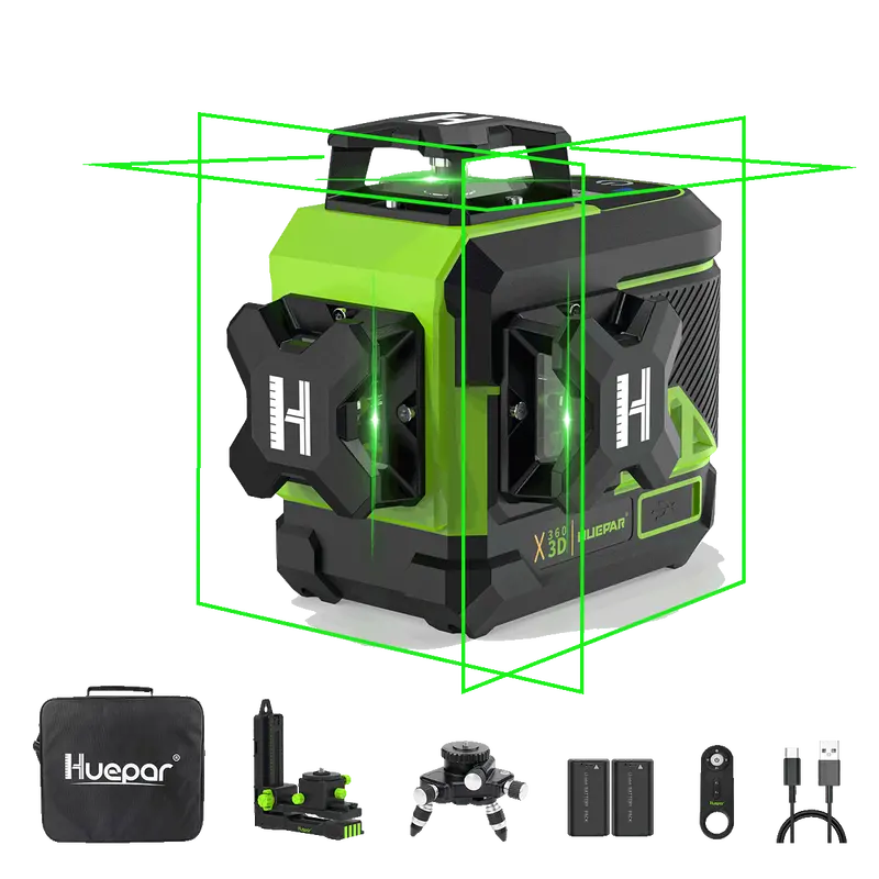 Huepar Z03Cg Green Laser Rotary Level With Grade Matching 1