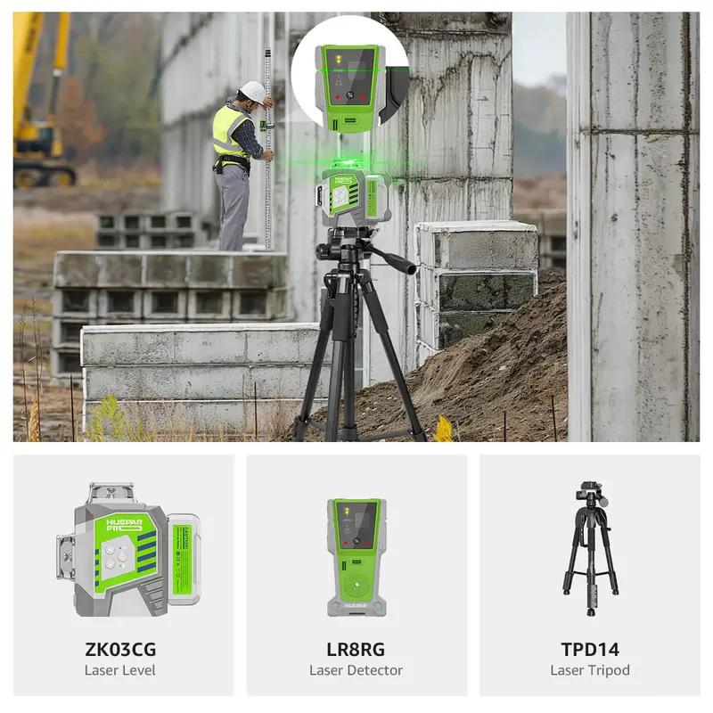 Huepar Zk03Cg Advanced Laser Level Kit 1