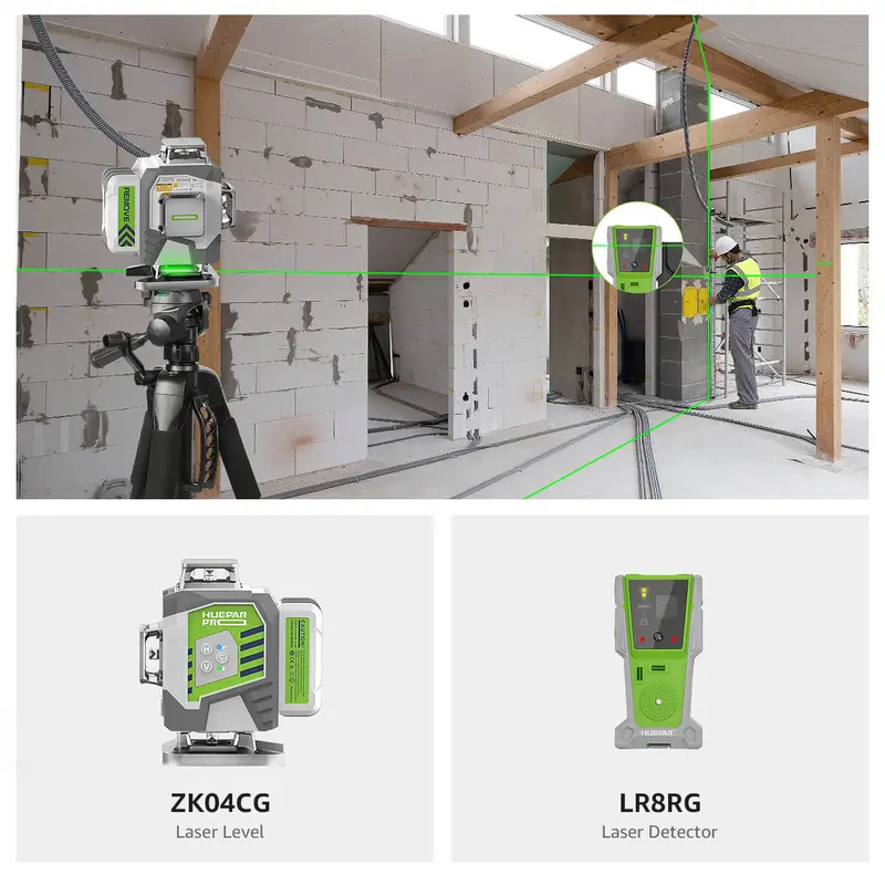 Huepar Zk04Cg Starter Laser Level Kit 1