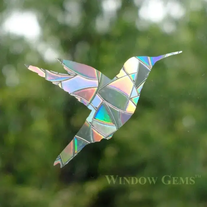Hummingbird Window Gems – 7-Piece Prismatic Sun-Catching Decals 1