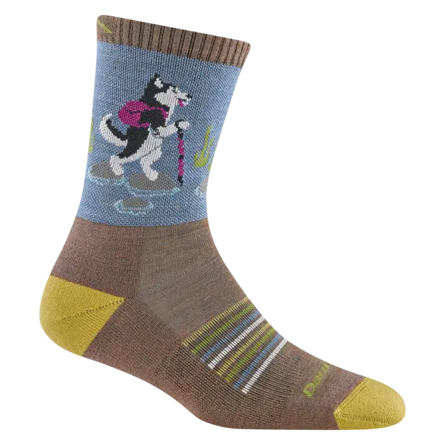 Husky (Bark) Critter Club Micro Crew Hiking Socks For Women 1