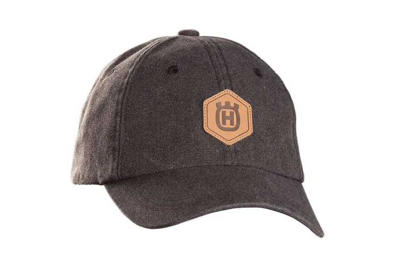 Husqvarna Xplorer Cap – Granite Finish With Leather Patch 1