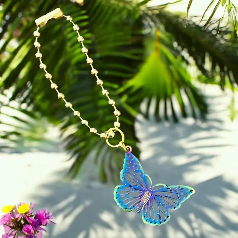 Iridescent Butterfly Tumbler Charm 1