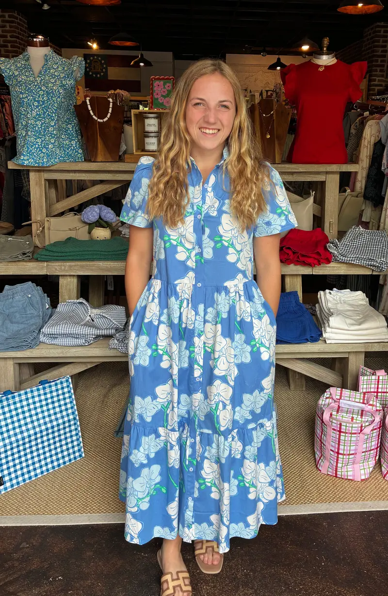 Jema Orchid Revere Blue Summer Dress 1