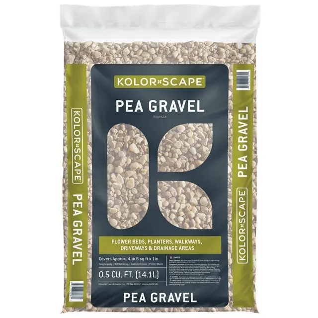 Kolorscape Pea Gravel Landscape Stone – 0.5 Cubic Foot Bag For Pathways & Drainage 1
