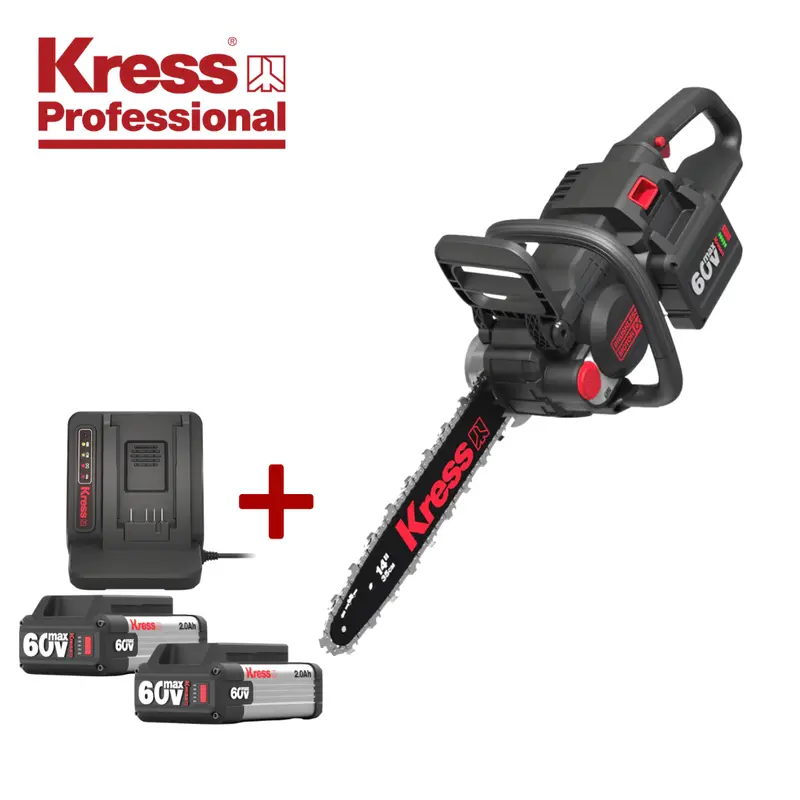 Kress 60V Brushless Chainsaw – 35 Cm Bar, Professional Cordless Kit 1