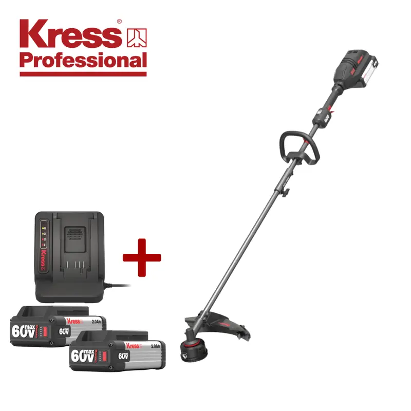 Kress 60V Brushless Grass Trimmer/Brushcutter – 38 Cm, Attachment-Ready, Professional Kit 1