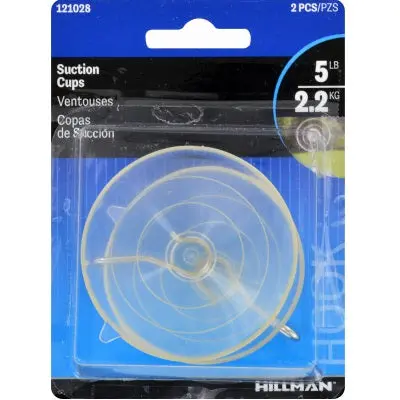 Large Clear Suction Cup Hanger Kit – 2-Pack For Smooth Surfaces 1