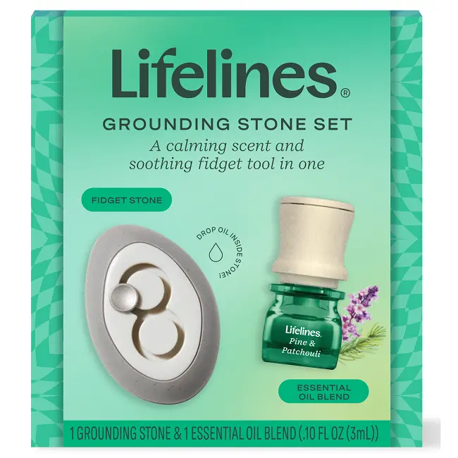 Lifelines Grounding Meditation Stone With Pine & Patchouli Essential Oil Blend 1