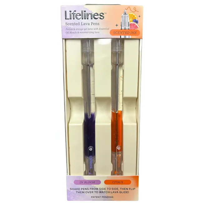 Lifelines Scented Lava Pen Duo – Purple & Orange 1