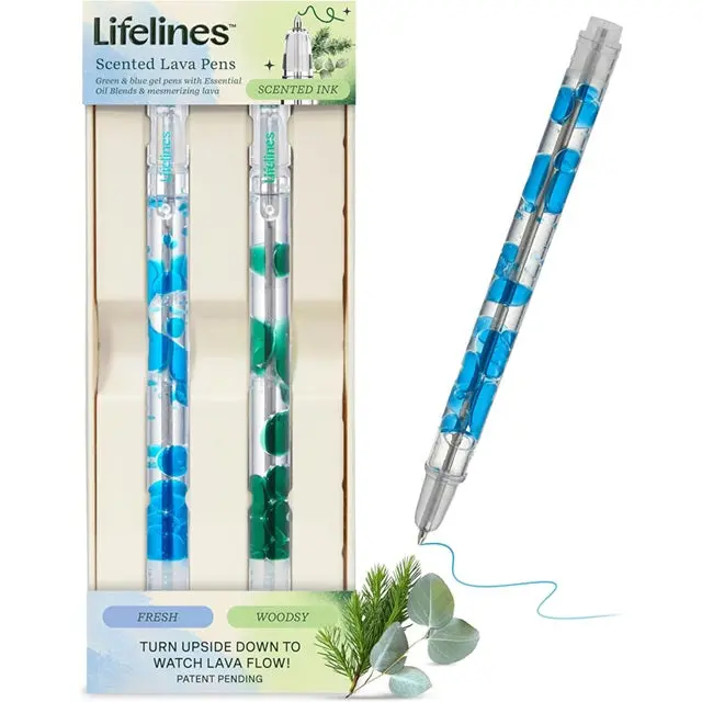 Lifelines Scented Lava Pen Set – Two-Piece Blue And Green Combo 1