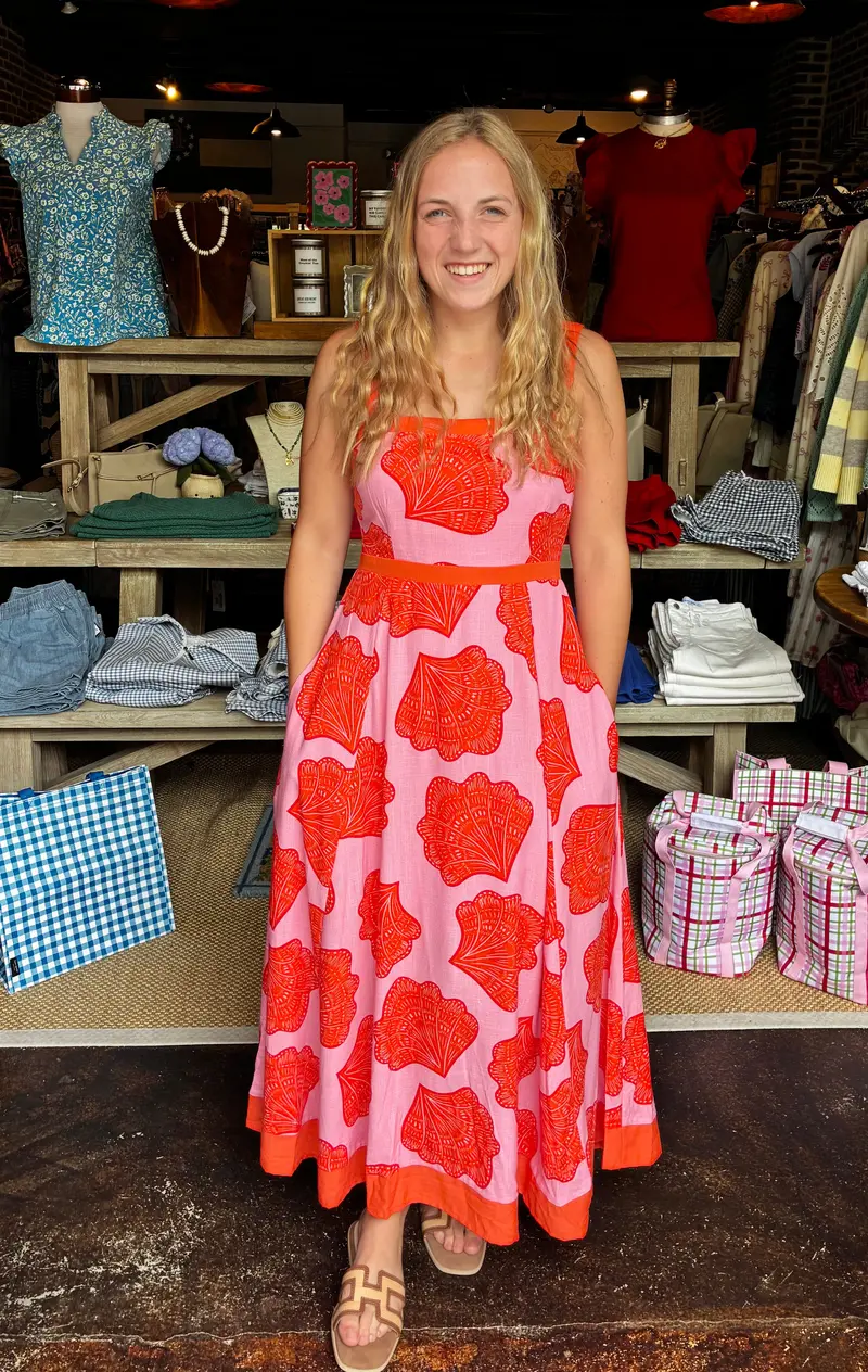 Lily Pink Floral Midi Dress 1