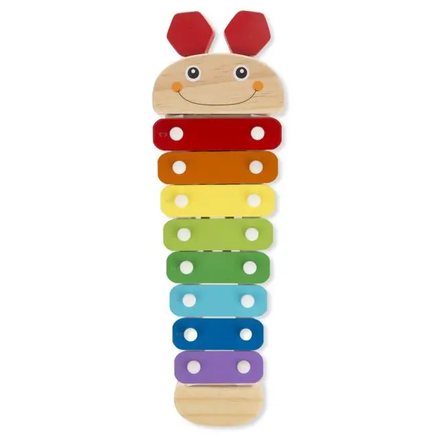 Melissa & Doug Wooden Caterpillar Xylophone Toy With Colorful Keys 1