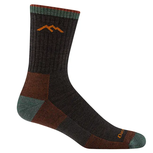 Men'S Hiker Micro-Crew Socks – Midweight Support In Walnut 1