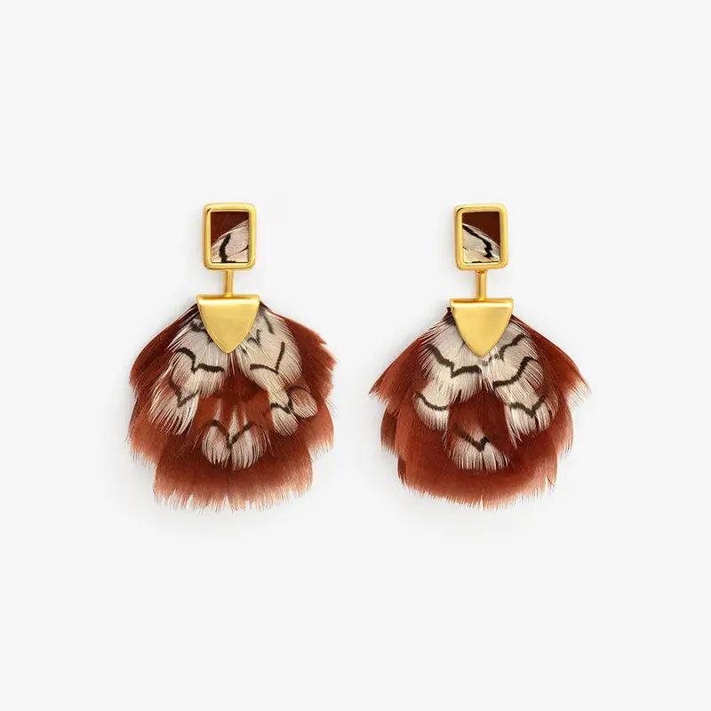 Minimalist Bezel-Design Drop Earrings 1