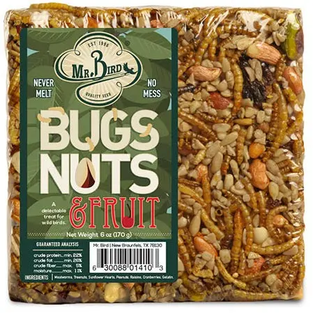 Mr. Bird Bugs, Nuts & Fruit Small Suet Cake For Songbirds 1