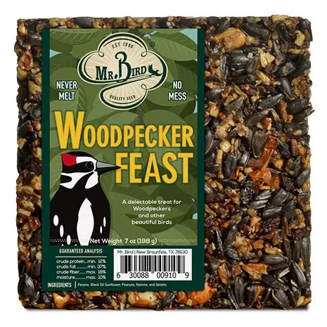 Mr. Bird Woodpecker Feast Small Suet Cake – Insect-Infused 1