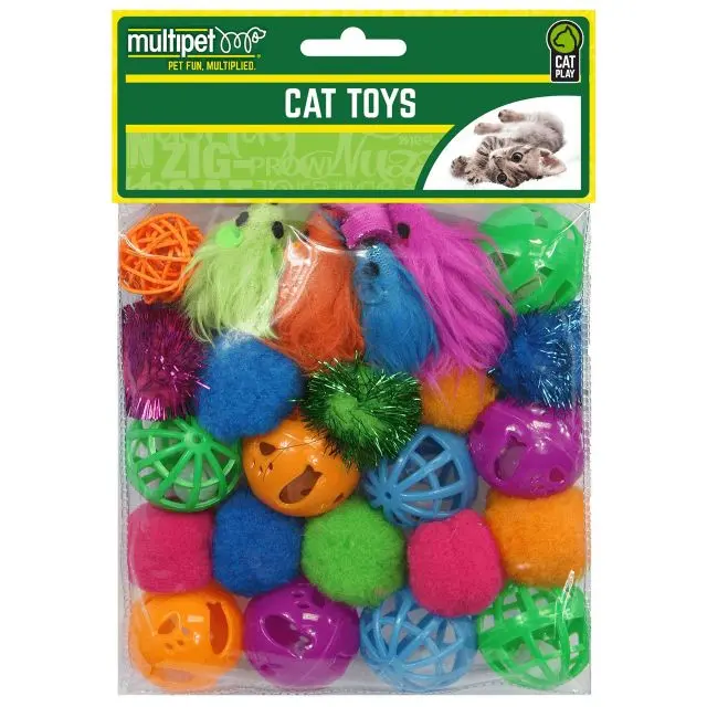 Multipet Cat Toy Value Pack – 24-Piece Assortment For Play And Enrichment 1