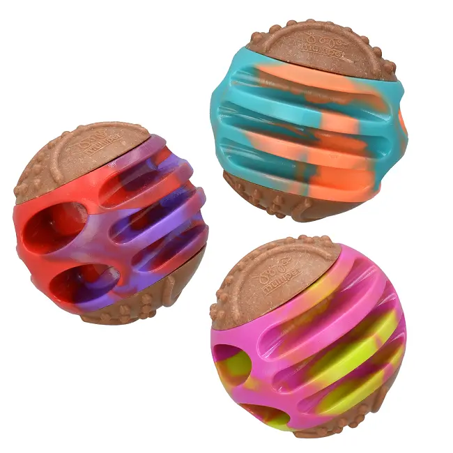 Multipet Giggle Chew Ball – 3.2-Inch Interactive Dog Toy With Sound 1