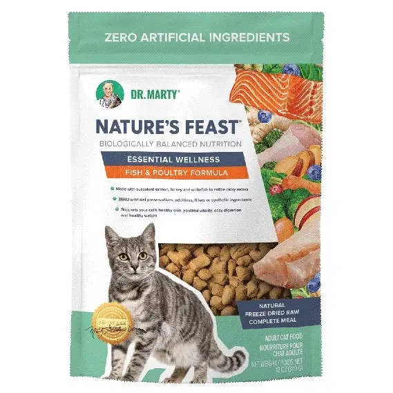 Nature’S Feast Freeze-Dried Raw Cat Food – Fish & Poultry Blend, 12 Oz 1