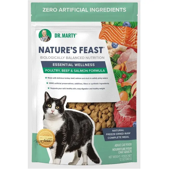 Nature’S Feast Premium Freeze-Dried Raw Cat Food – Poultry, Beef & Salmon Mix, 12 Oz 1