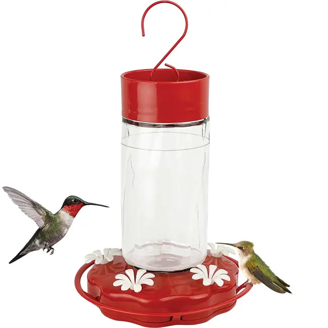 Nature’S Way Scarlet Swirl Glass Gravity-Feed Hummingbird Feeder 1