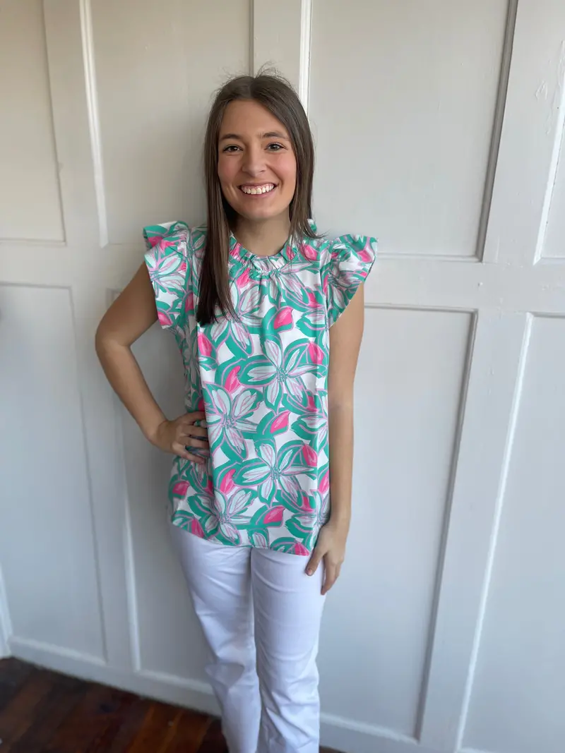 Nova Paradise View Mint-Tone Relaxed Fit Top 1