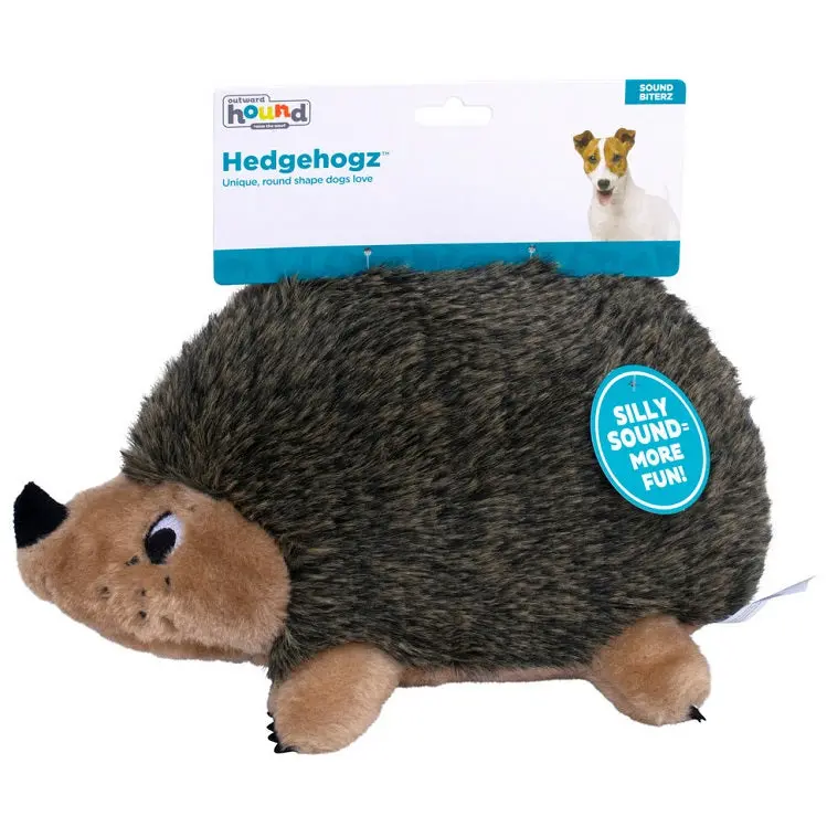 Outward Hound Plush Hedgehogz Interactive Dog Toy With Crinkle Sound 1
