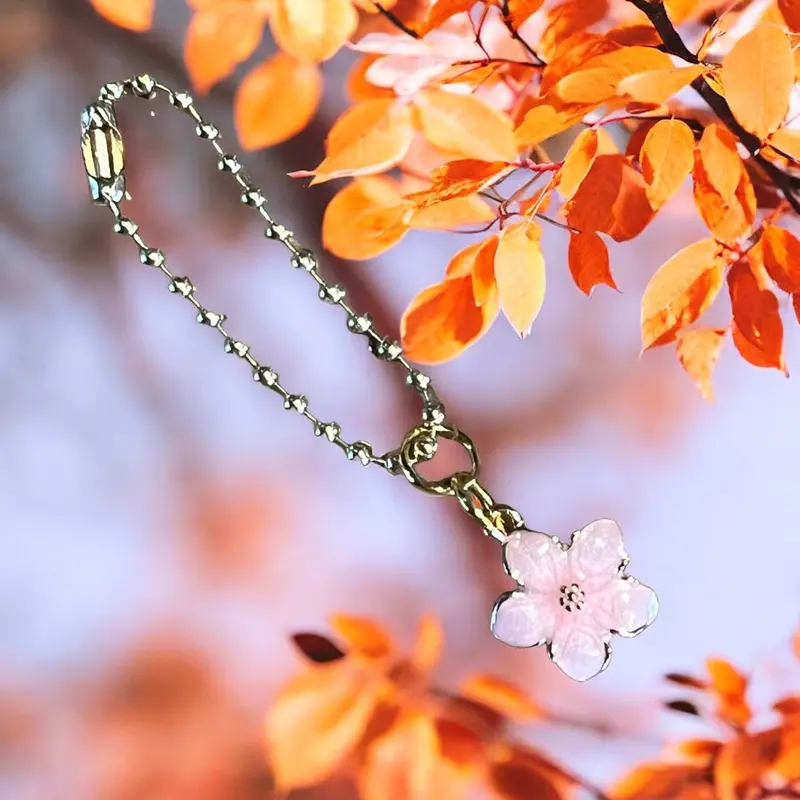 Pale Pink Floral Handle Charm 1