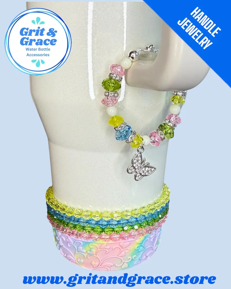 Pastel Checkers Tumbler Handle Jewelry 1