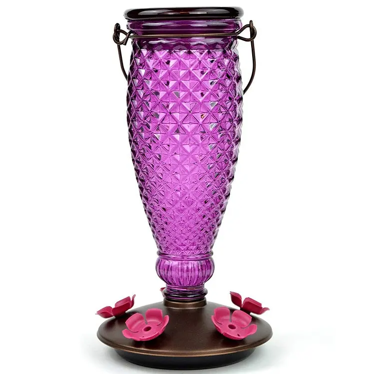 Perky-Pet Diamond Wine Top-Fill Hummingbird Feeder – Glass Construction 1