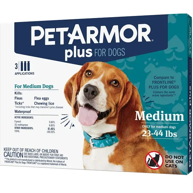 Petarmor Plus Flea & Tick Topical For Small Dogs (23–44 Lbs) – 3-Pack 1