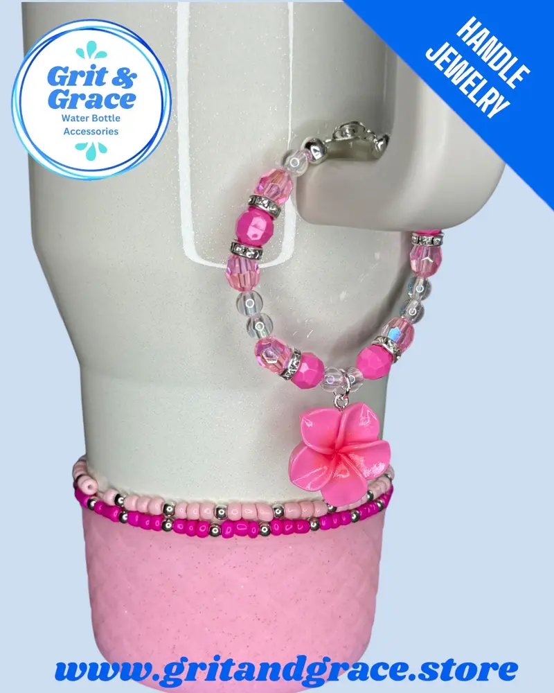 Pretty In Pink Tumbler Handle Jewelry 1