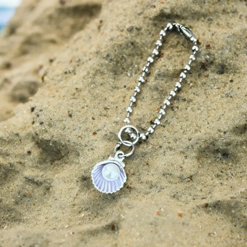 Purple Seashell-Design Handle Charm 1