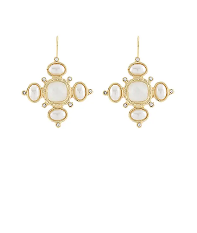 Quadri Foglio Pearl Drop Earrings 1