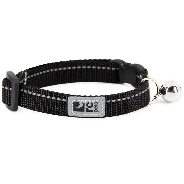 Rc Pets Breakaway Safety Collar For Kitties – Black With Bell 1