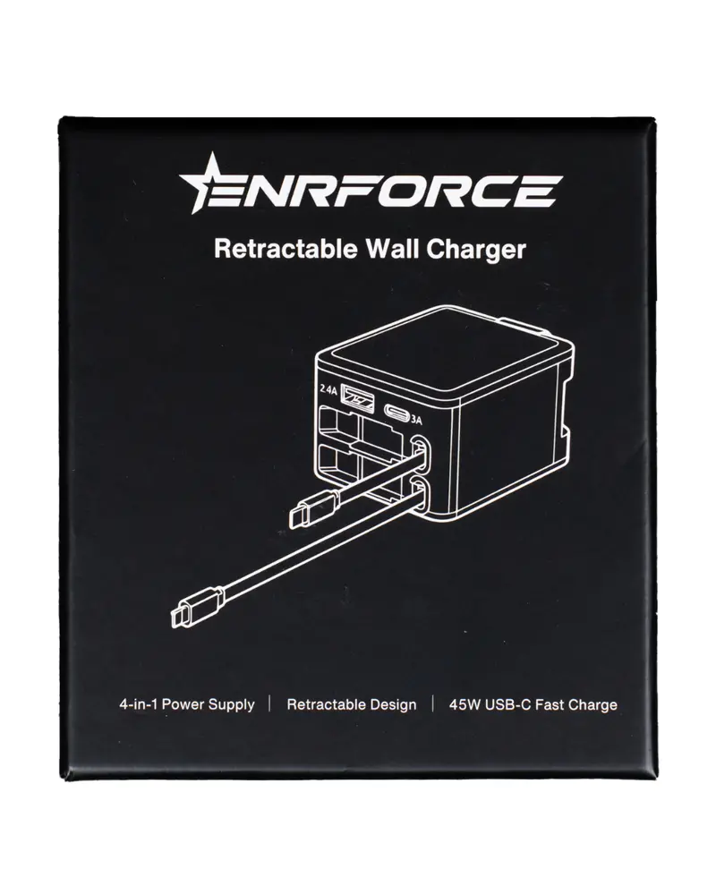 Retractable Wall-Mounted Fast-Charging Adapter – Compact Usb-C Power Supply 1