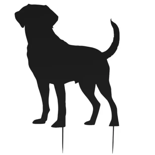 Shadow Retriever Yard Stake – Decorative Metal Lawn Ornament 1