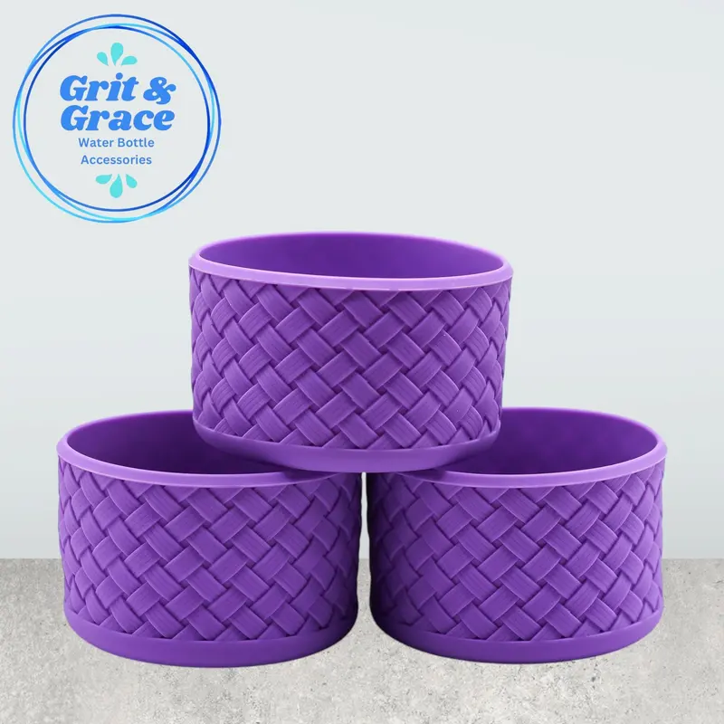 Solid Purple Basketweave Boot 1
