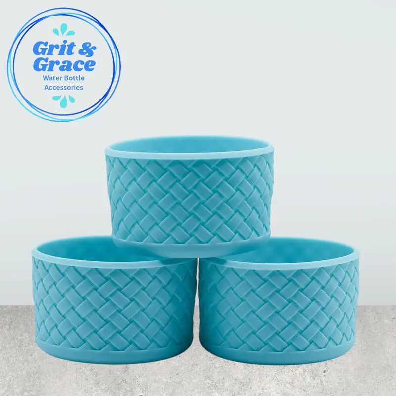 Solid Teal Basketweave Boot 1