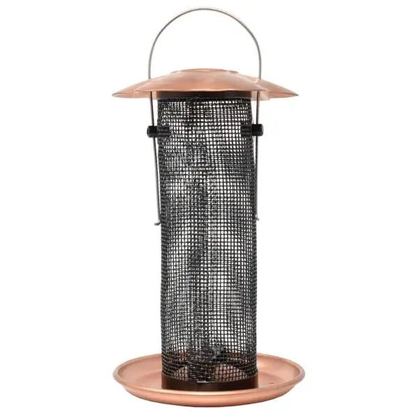 Songbird Essentials Copper-Finish Petite Thistle Feeder 1
