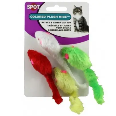 Spot Plush Mouse Cat Toys – Colorful 4-Pack 1
