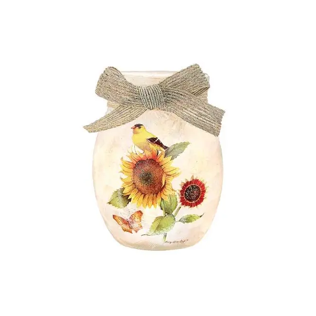 Stony Creek Golden Day Pre-Lit Mini Jar Candle – Assorted Designs 1
