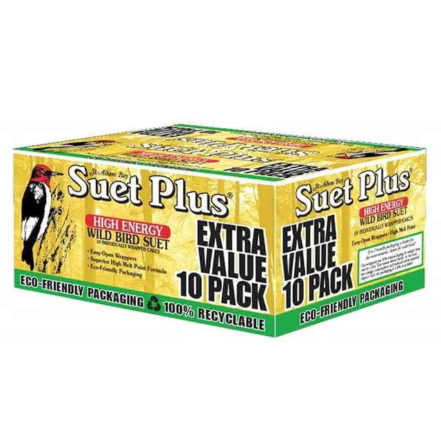 Suet Plus High-Calorie Energy Suet – 10-Pack For Active Birds 1