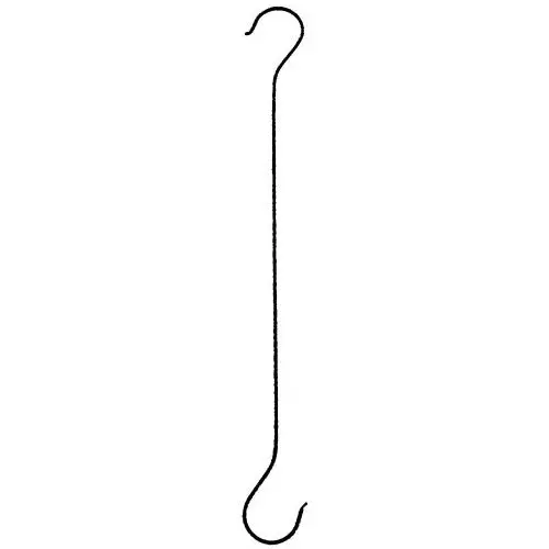 The Hookery 30-Inch Black Wrought Iron Extension Hook (Bf-30) 1