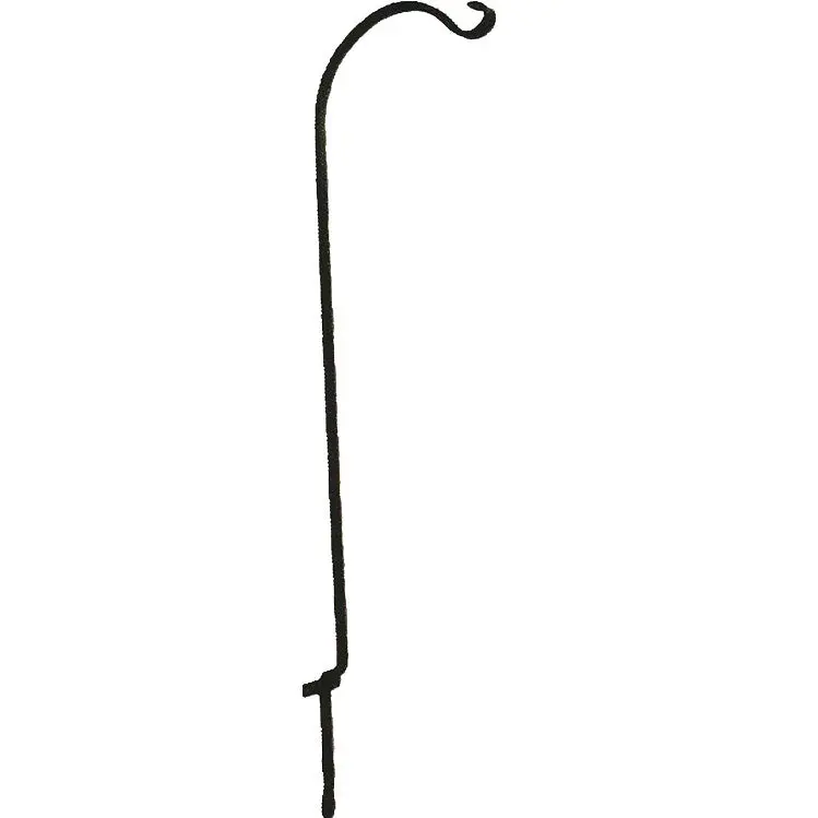 The Hookery Fd-36 Deck & Fence Rail Hook – 36" Black Wrought Iron 1