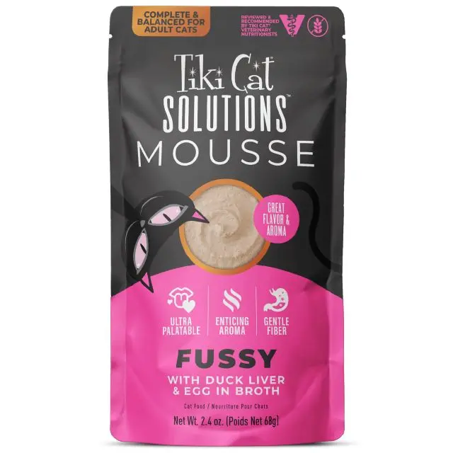 Tiki Cat Solutions Fussy Eater Wet Food – Duck Liver & Egg In Broth, 2.4 Oz Pouch 1