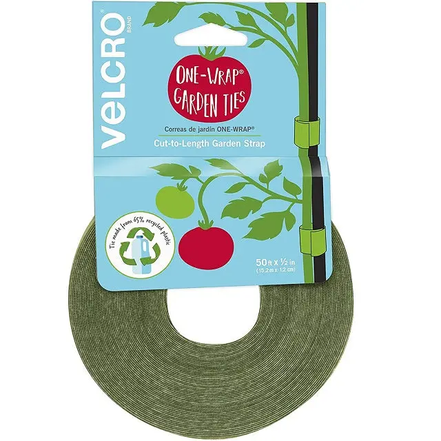 Velcro One-Wrap Garden Ties – 1/2 Inch X 50 Ft Reusable Plant Straps 1